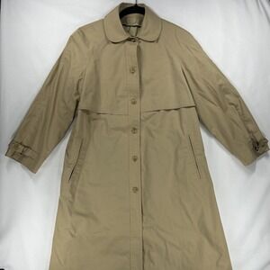 London Fog Vintage 90s Woman's Light Weight Trench Coat 6 petite Beige